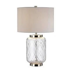 Lampa stołowa Sola - 1 źródło światła - Srebrny abażur (QN-SOLA-TL-S) - Quintiesse