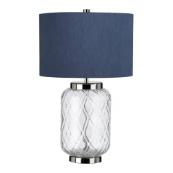 Lampa stołowa Sola - 1 źródło światła - Niebieski abażur (QN-SOLA-TL-S-BLU) - Quintiesse