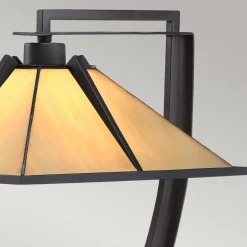 Lampa stołowa w stylu Tiffany Pomeroy Zachodni Brąz (QZ-POMEROY-TL) - Quoizel