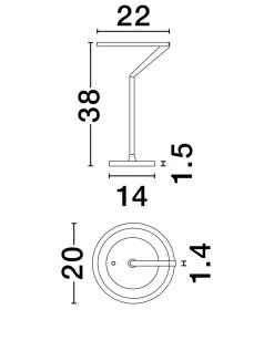 Lampa stołowa wewnętrzna ZUDANEZ (LE44774) - Luces Exclusivas