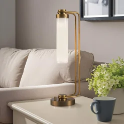 Lampa stołowa Wynwood - 1 źródło światła - Vintage mosiądz (QN-WYNWOOD-TL-VBS) - Quintiesse