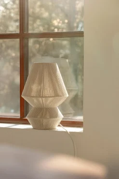 Lampa stołowa z bawełnianym abażurem RAZZO 34cm Beige (108821) Markslojd