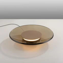 Lampa stołowa ze ściemniaczem dotykowym PURE MOON w kolorze bursztynu (4594-97) - Paul Neuhaus