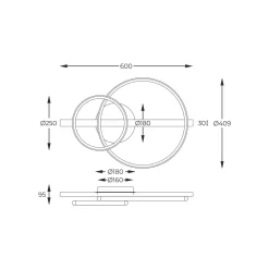 Lampa sufitowa ALMERIA czarna-drewno (MX3913-2-3BWLT) - Zuma Line