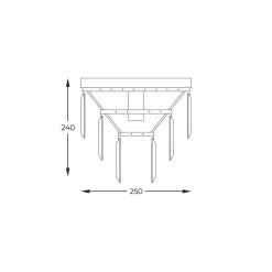 Lampa sufitowa AMEDEO złota (C17106/1) - Zuma Line