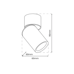 Lampa sufitowa Andy Spot 1 (ML9932) - Milagro