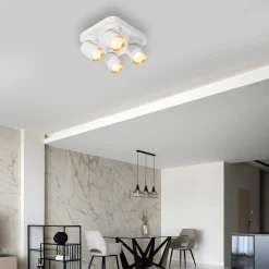 Lampa sufitowa Andy Spot 4 biała (ML9940) - Milagro