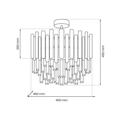 Lampa sufitowa ASPEN GOLD 6xE14 (ML8810) - Milagro