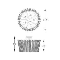 Lampa sufitowa BACH złota (C0547-05H-F9AC) - Zuma Line