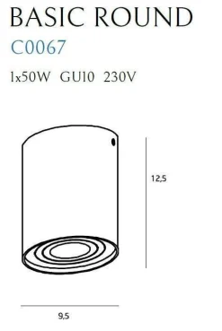 Lampa sufitowa BASIC ROUND (C0067) - Maxlight
