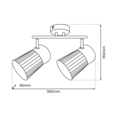 Lampa sufitowa BEST BLACK 2 (ML9971) - Milagro