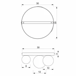 Lampa sufitowa BIBIONE GOLD 3xG9 (MLP8395) - Milagro
