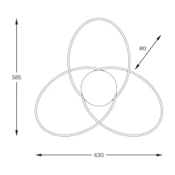 Lampa sufitowa BOLD czarno-złota (20169-GD) - Zuma Line