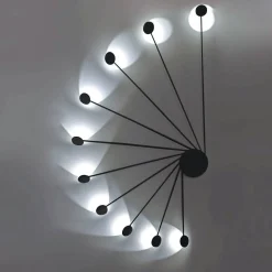 Lampa sufitowa, ścienna HELIX 10, Czarna (0047.10.NE) - Vivida