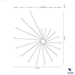 Lampa sufitowa, ścienna HELIX (0047.11.NE DIM) - Vivida