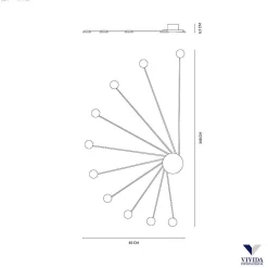 Lampa sufitowa, ścienna HELIX 10 Biała (0047.10.BI) - Vivida