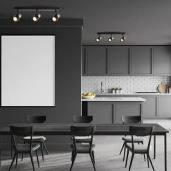 Lampa sufitowa Cino Spot 3 czarna (ML9949) - Milagro