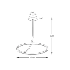 Lampa sufitowa CORIT czarna (E82907-01) - Zuma Line