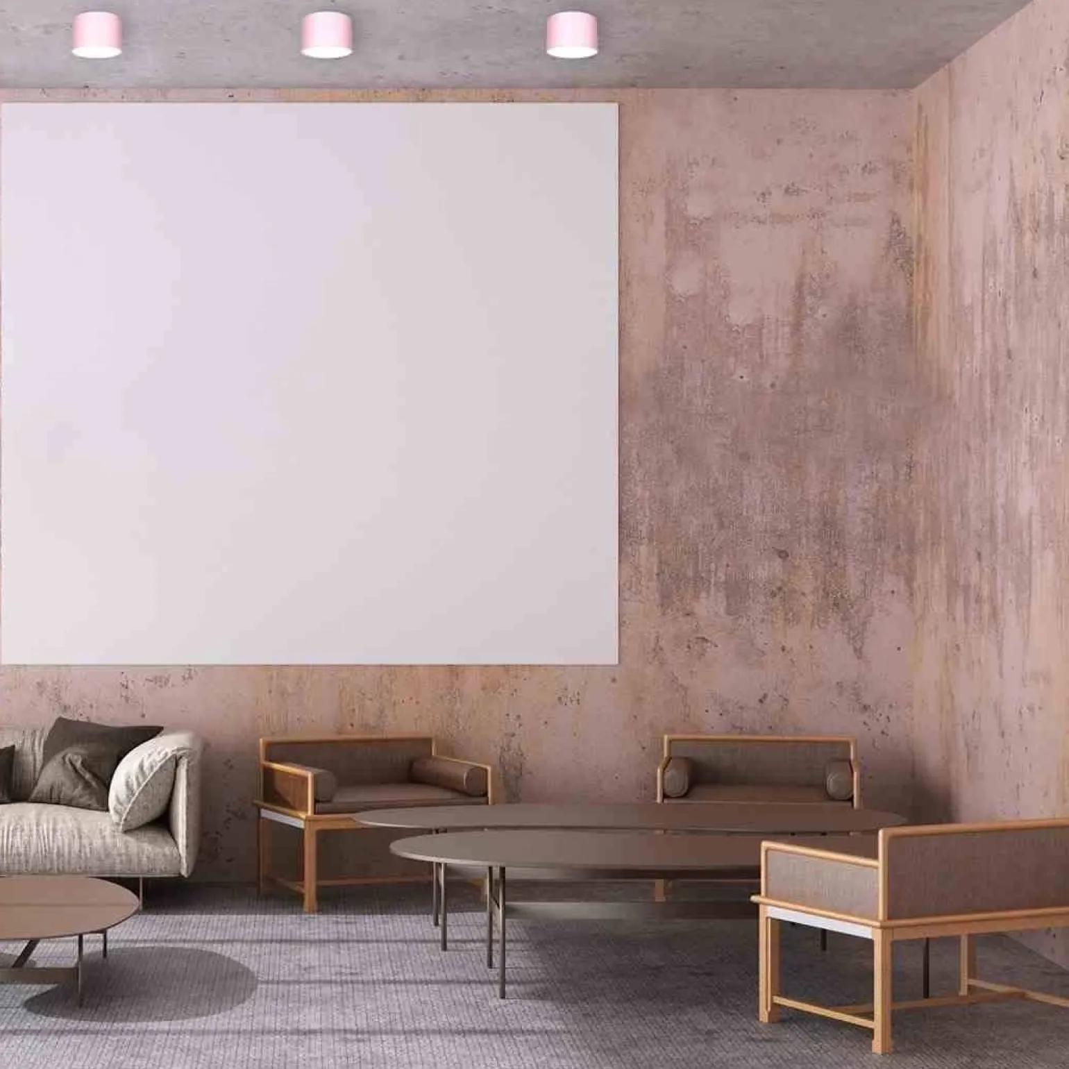 Lampa sufitowa DIXIE Pink/White 1xGX53 (MLP7553) - Milagro