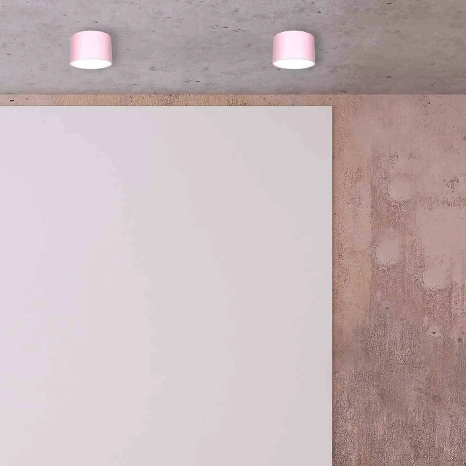 Lampa sufitowa DIXIE Pink/White 1xGX53 (MLP7553) - Milagro