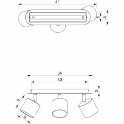 Lampa sufitowa DIXIE PINK 3xGX53 (MLP7611) - Milagro