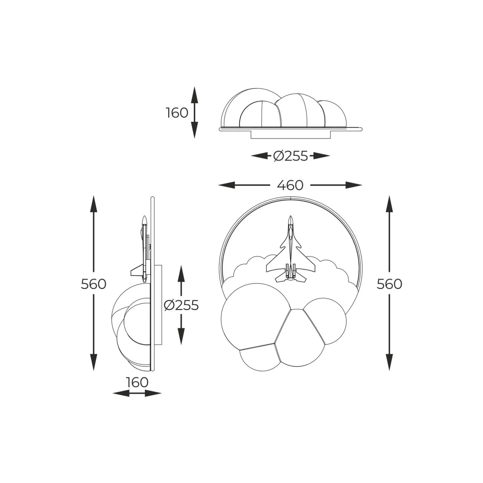 Lampa sufitowa do pokoju dziecka FOCUS FOCUS (MX4024-1-3WT) - Zuma Line