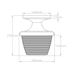Lampa sufitowa Dublin (QZ-DUBLIN-SF-PNBR) - Elstead Lighting