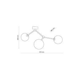 Lampa sufitowa FAIRY GOLD 3 PŁ (6471) - TK Lighting