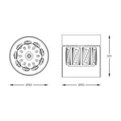 Lampa sufitowa GEM złota (C0389-01A-F7AC) - Zuma Line