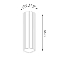 Lampa sufitowa KARBON 20 taupe (SL.1771) - Sollux Lighting