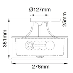 Lampa sufitowa Lacey (KL-LACEY-SF-AP) - Elstead Lighting