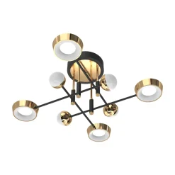 Lampa sufitowa LARA czarna / złota (MX7170-8-3BGT) - Zuma Line