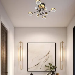 Lampa sufitowa LARA czarna / złota (MX7170-8-3BGT) - Zuma Line