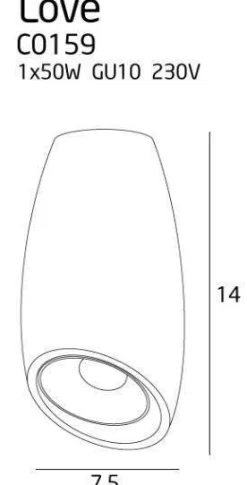 Lampa sufitowa LOVE (C0159) - Maxlight