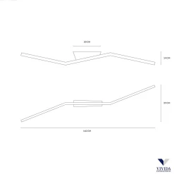 Lampa sufitowa lub kinkiet BOW Kol. Biały (0041.22.BI) - Vivida