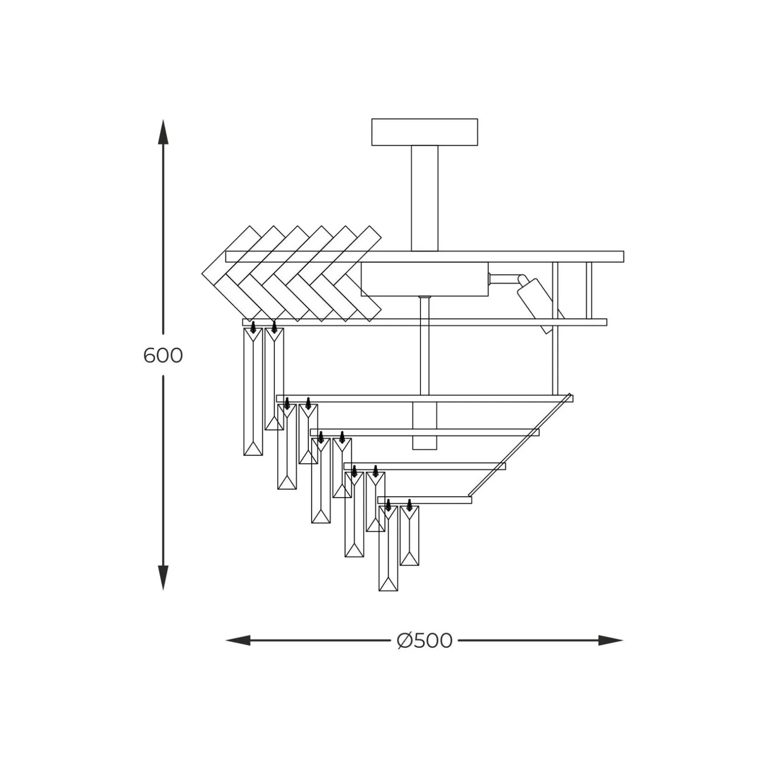 Lampa sufitowa LYON złota (C23910/9) - Zuma Line