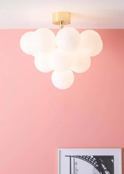 Lampa sufitowa MERLOT Plafon 13 Mosiądz/Biała