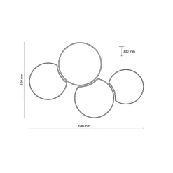Lampa sufitowa MONA NATURE 4 PŁ (6592) - TK Lighting
