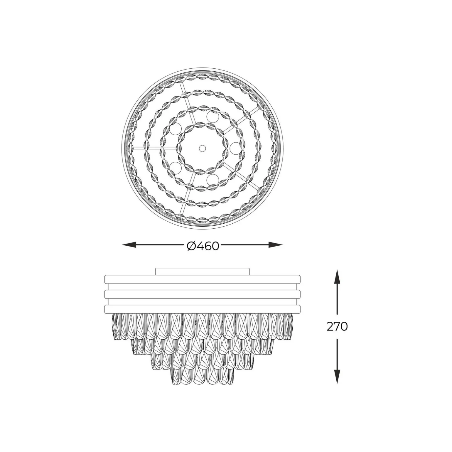 Lampa Sufitowa NAICA Kol. Czarny (C0525-05A-P7D7) - Zuma Line