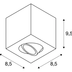 Lampa sufitowa natynkowa TRILEDO SQUARE CL, kwadratowa (1002004) - SLV