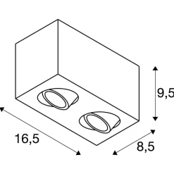 Lampa sufitowa natynkowa TRILEDO Double LED (1002003) - SLV