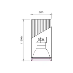 Lampa sufitowa NEO WHITE CHROME DOWNLIGHT 1xGU10 (ML0285) - Milagro