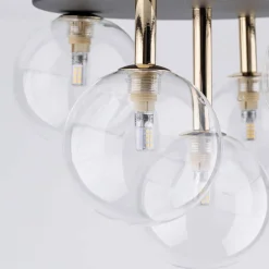 Lampa sufitowa NILOS BLACK / GOLD 5PŁ (758) - TK Lighting