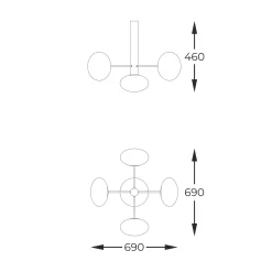 Lampa sufitowa OMI czarna (1198) - Zuma Line