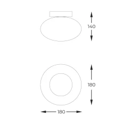 Lampa sufitowa OMI złota (1187) - Zuma Line