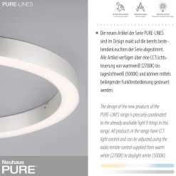 Lampa sufitowa PURE-LINES, ALUMINIUM (6309-95) - Paul Neuhaus