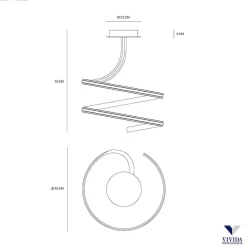 Lampa sufitowa RIBBON Kol. Biały 4000K (0030.21 DIM N) - Vivida