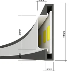 Lampa sufitowa RIO 55 biały LED 4000K (TH.127) - Thoro Lighting