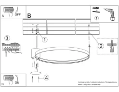 Lampa sufitowa RIO 110 złoty LED 3000K (TH.226) - Thoro Lighting