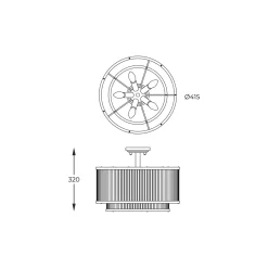 Lampa Sufitowa SERGIO Kol. Srebrny (C0528-05H-F4AC) - Zuma Line